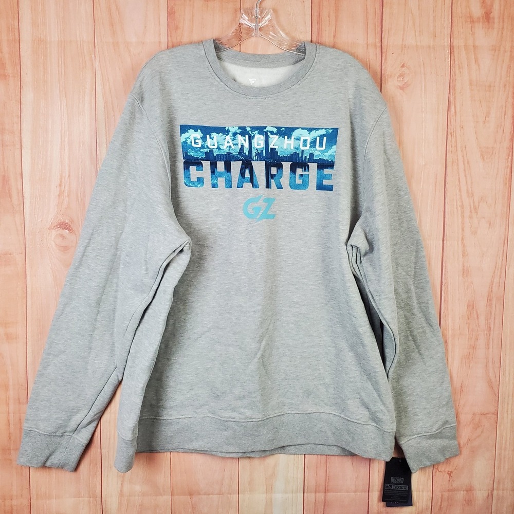 Fanatics Sweatshirt Men's 2XL Gray Guangzhou Charge Overwatch Team Fleece Lined